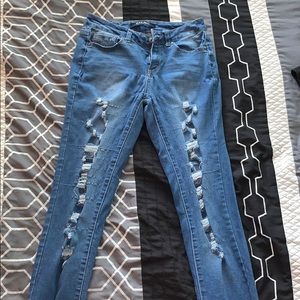 Pants with holes